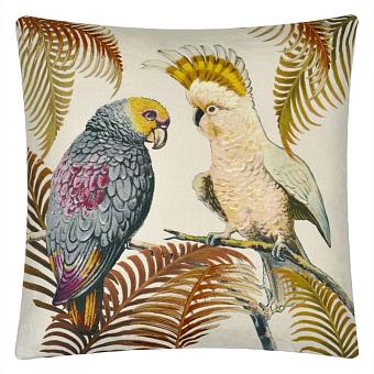 Подушка CCJD5054, Parrotand Palm, Parchment, John Derian 50х50см 